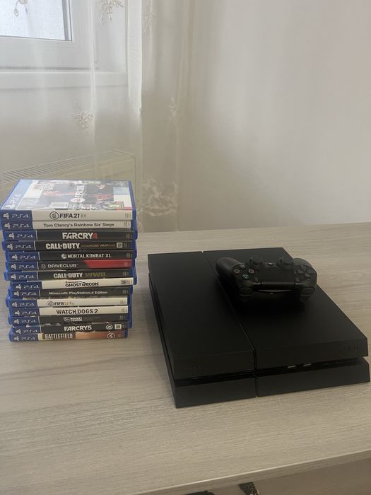 Consola ps4 500gb +controller perfect functional+14 cd-uri
