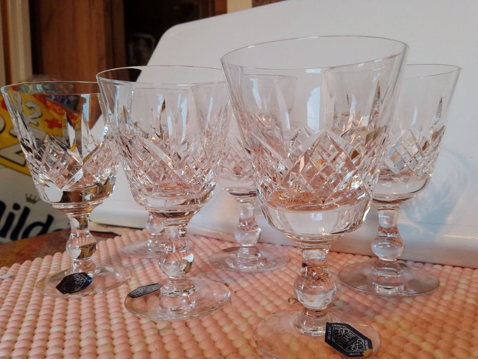 6  Кристални чаши за ракия и Кристална гарафа