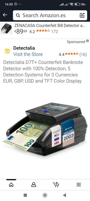 Налично Детектор за фалшиви банкноти