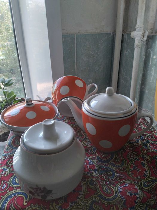 Чвйник фарфоровый набор посуды