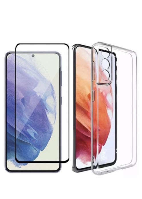 Pachet Husa Silicon si Folie Sticla Curb 6D Samsung S24 S23 S21 S20 FE