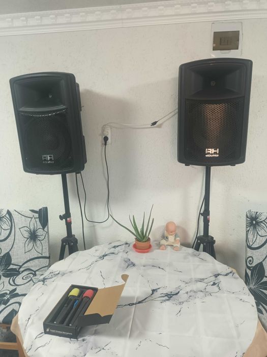 Boxe si doua microfoane