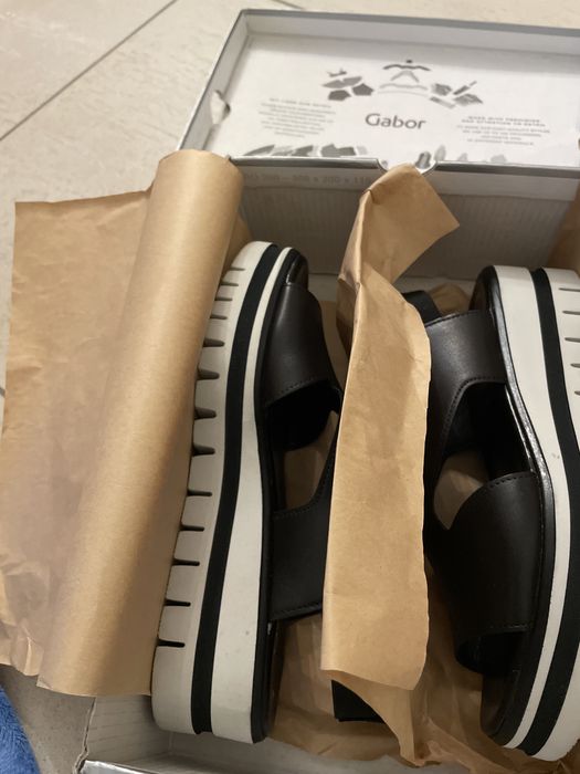 Sandale Gabor, piele, 37 ( 4 1/2), noi