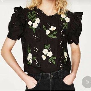 ZARA топ с бродерия р-р С