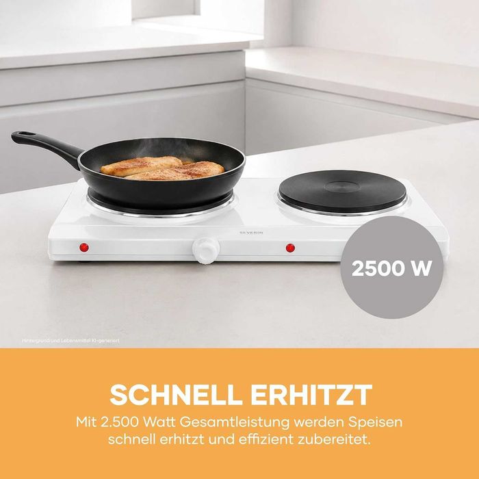 Двоен електрически котлон Severin DK 1042 бързо затопляне 2500W, 3,9кг