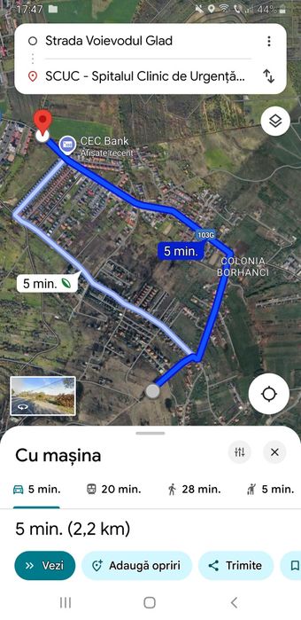 Vand teren intravilan Borhanci Cluj-Napoca 5682Mp 850 Eur/Mp