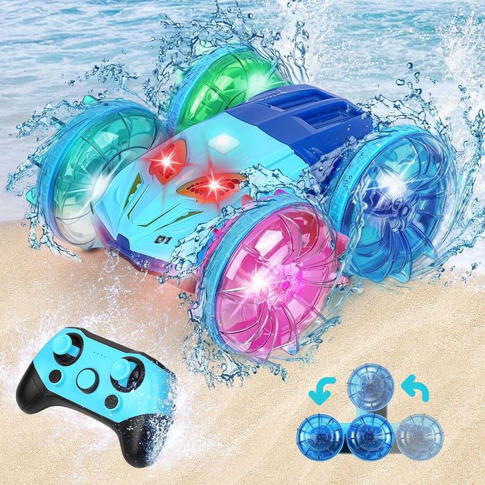 Амфибийна кола с дистанционно управление с LED светлина