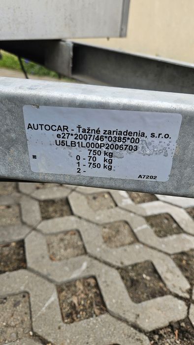 Remorca Autocar 750 kg