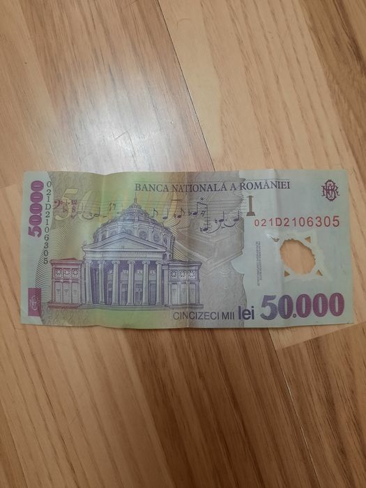 Bacnota Veche  50000 lei ,, Anul 2001"