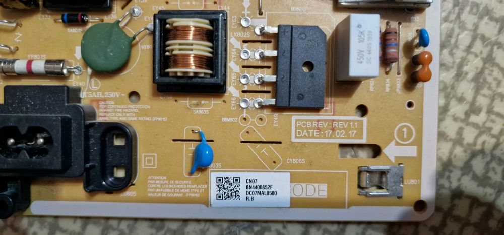 Плата питания для телевизора Samsung