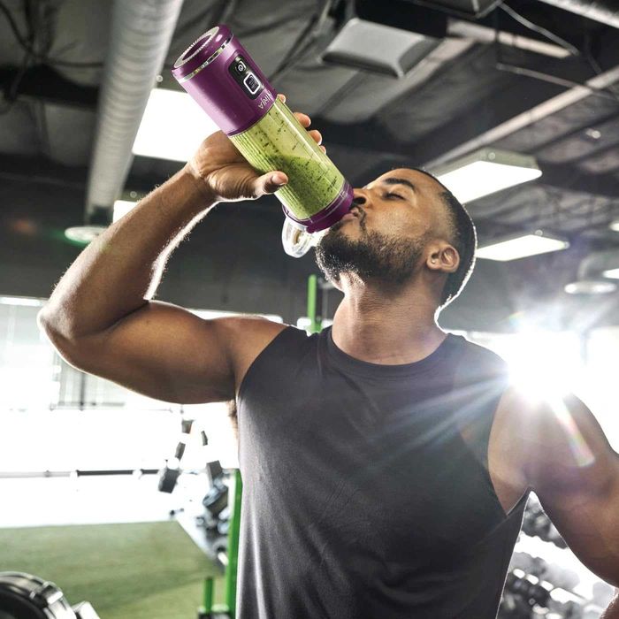 ПРОМО Нов Мощен 2г Гаранция Безжичен Безкабелен Блендер Ninja Blast BC151EUPR, 530 мл, Лилав