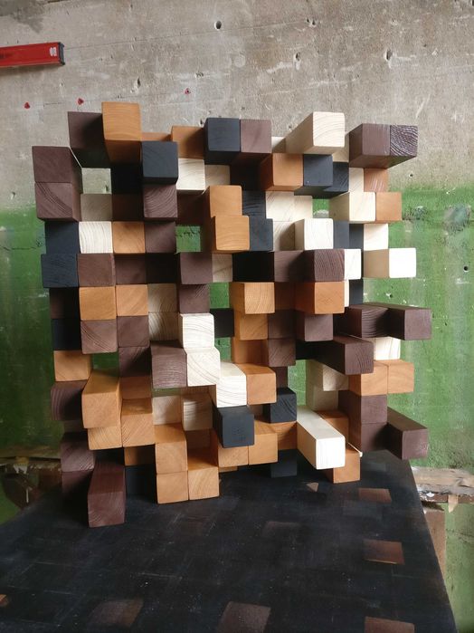 Panou acustic | Skyline Diffuser | PRD din lemn masiv 600x600 mm