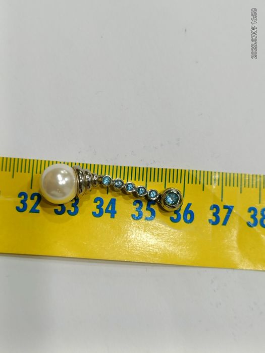 Vind pandantiv din aur 14kt cu perla Akoya și topaze