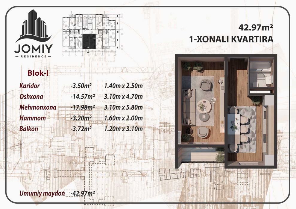 Jomiy Residencedan maxsus taklif