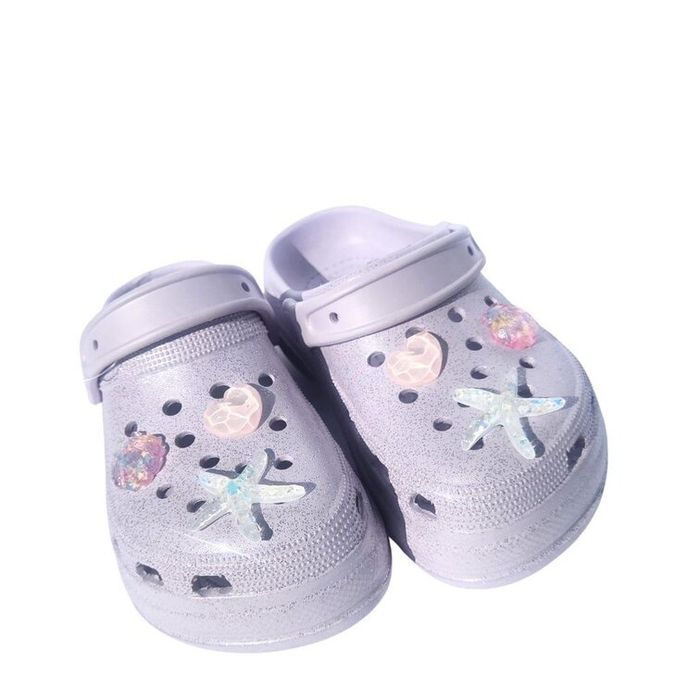 Детски кроксове / сабо лилави с брокат 29-34