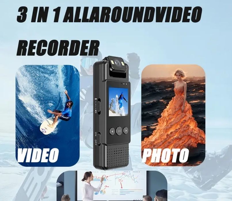 Екшън спортна Камера FHD 180° въртене видео и фото заснемане