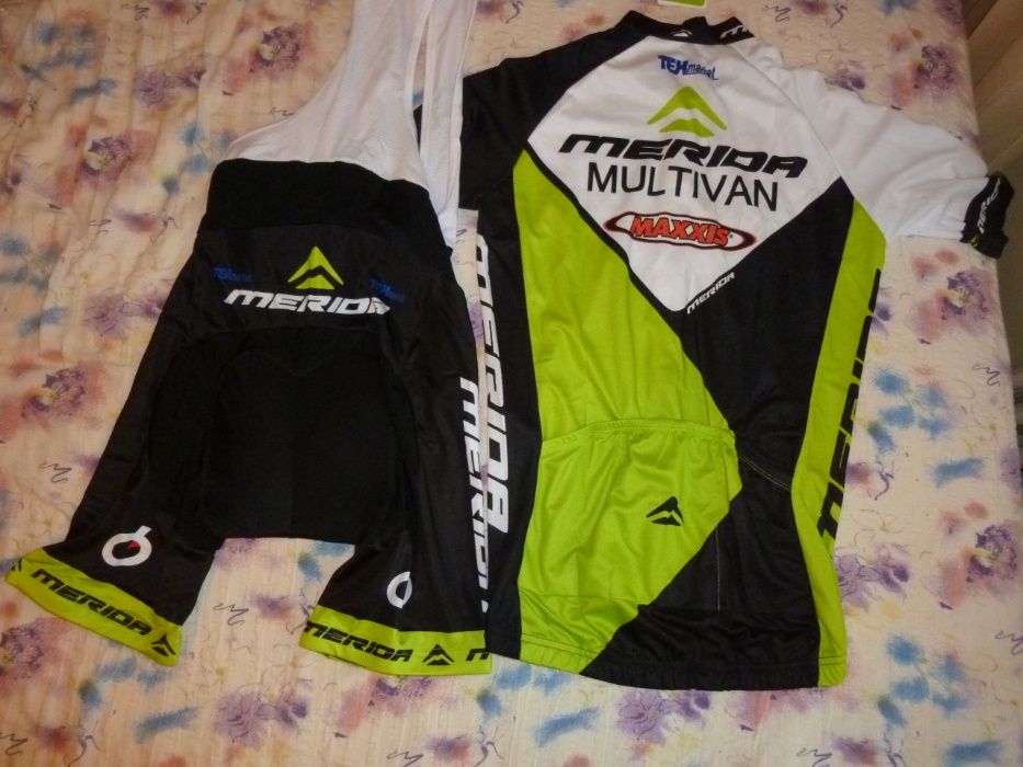 Echipament ciclism Merida multivan Rosu sau verde set pantaloni tricou