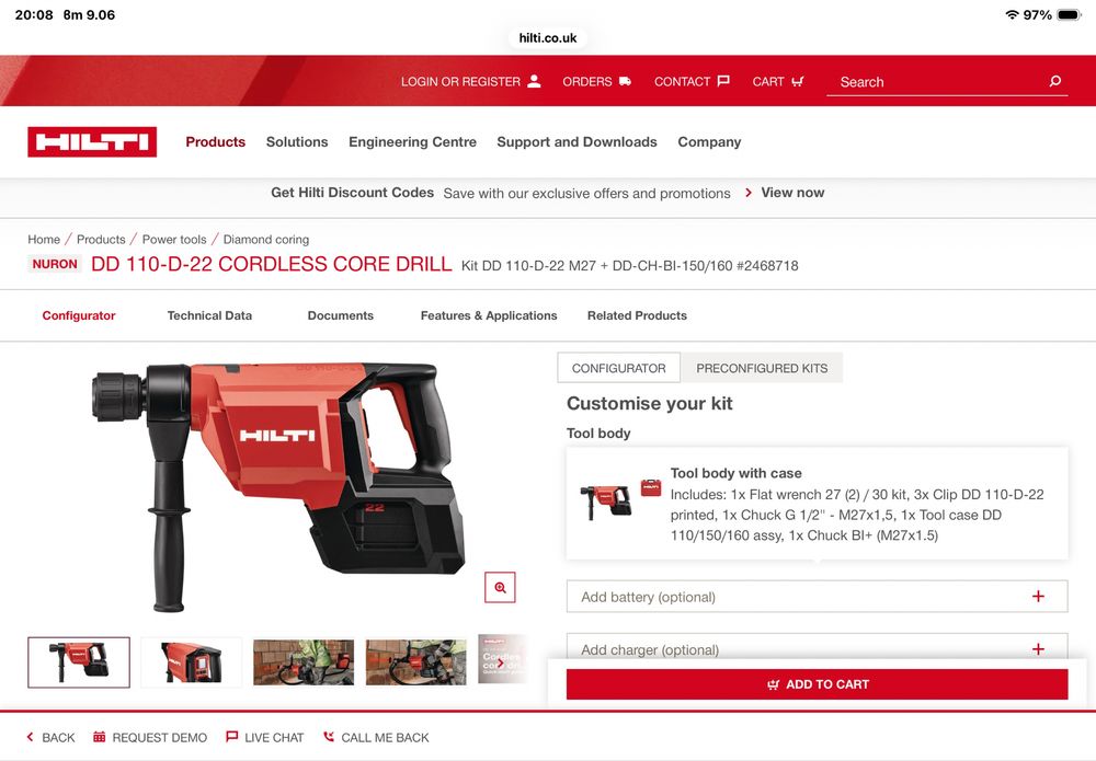HILTI. DD 110 - D -  22