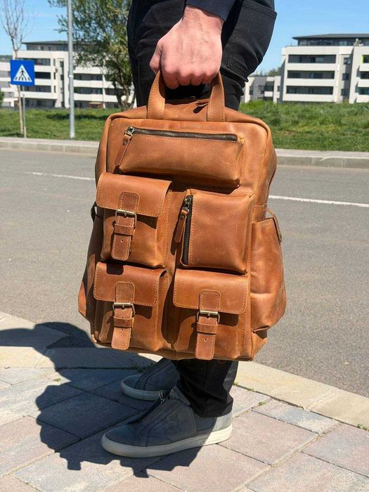 Rucsac din piele. Rucsac pentru laptop. Genuine leather laptop backpack
