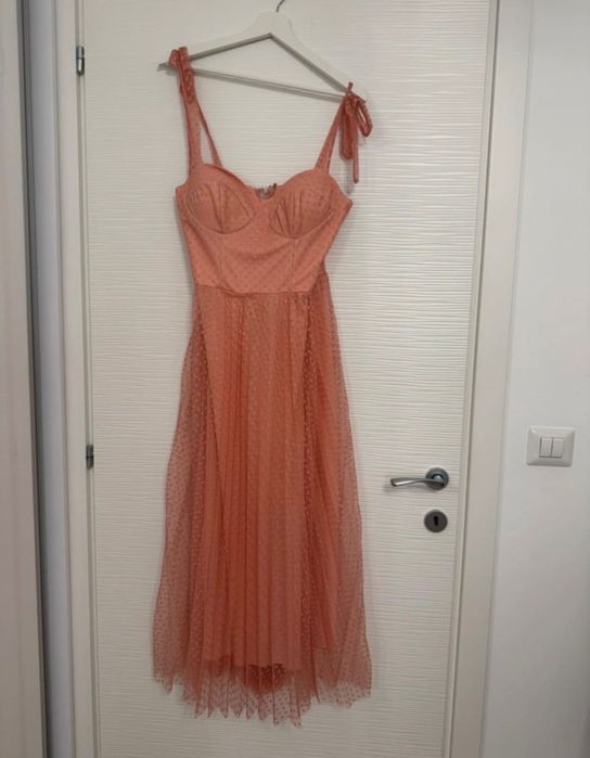 Rochie pastelată midi din tulle, mărimea 40