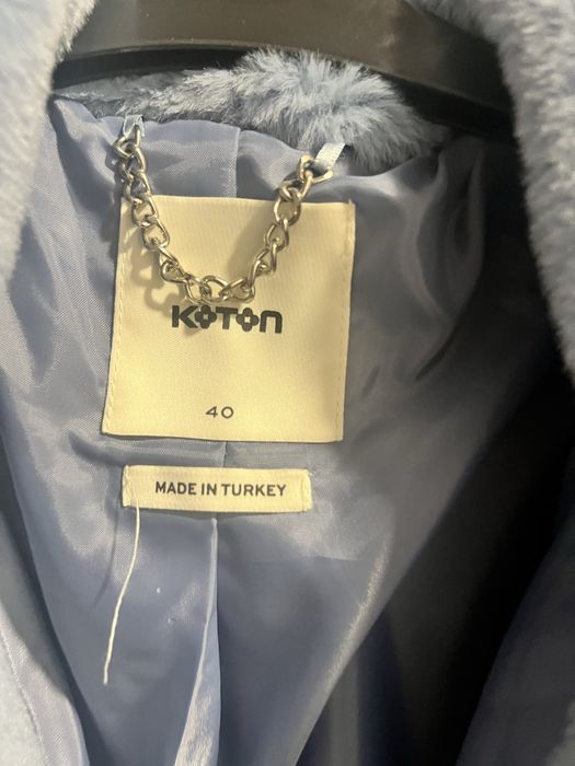 Geaca de blana albastra KOTON