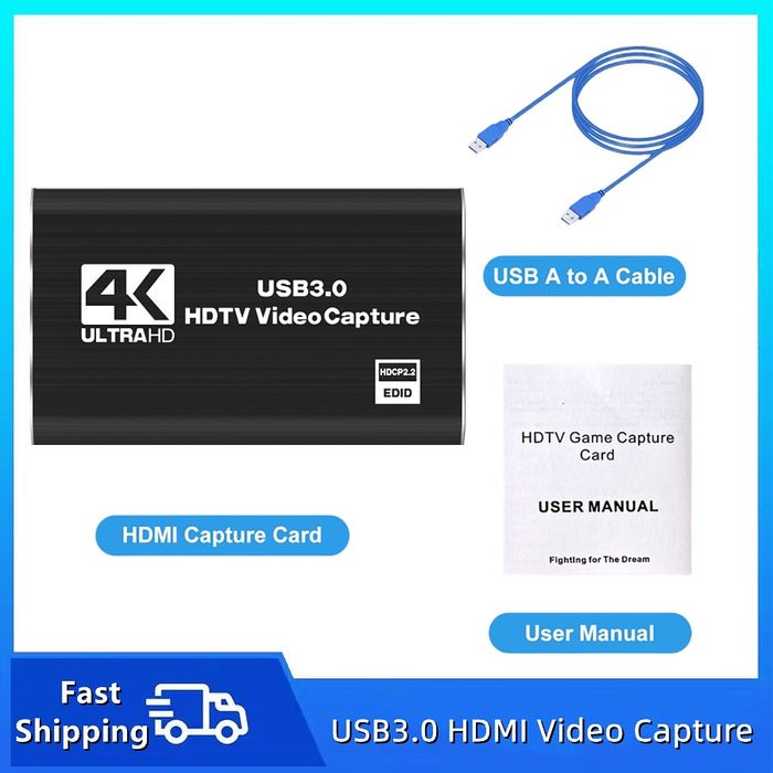 Placa pentru captura video intrare HDMI 4K60Hz, iesiri HDMI si USB3.0
