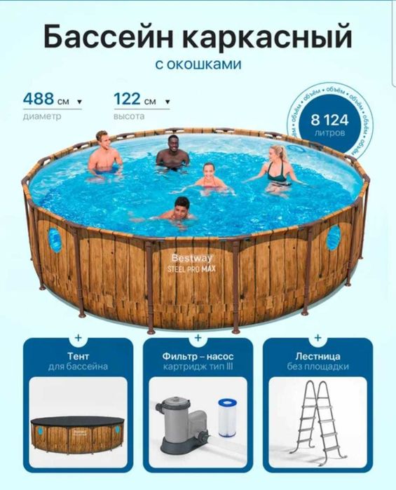 Бассейн каркасный 400х211х81см