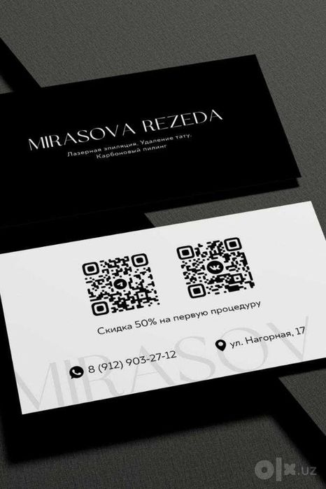 Arzon vizitka kafolat bilan dizayn bepul