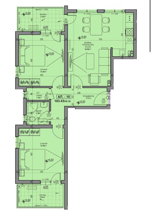Продава се Тристаен апартамент в Пловдив, Кючук Париж - 93 кв.м за 1300 €/кв.м - Снимка #3