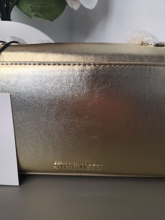 Оригинална дамска чанта Steve Madden - Златна металик