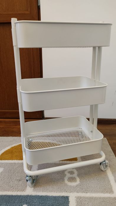 Cărucior depozitare multifuncțional cu 3 niveluri