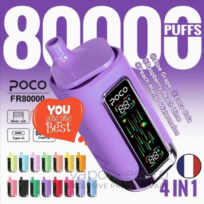 Vape POCO 4 in 1 cu 80.000 Puffuri Inegalabile !