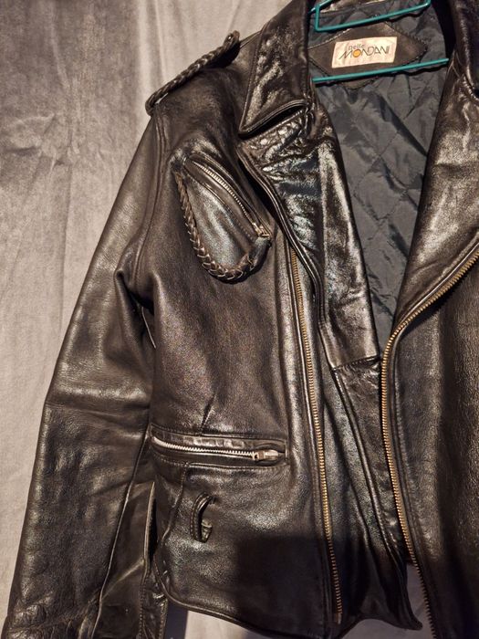 Cowhide leather jacket
