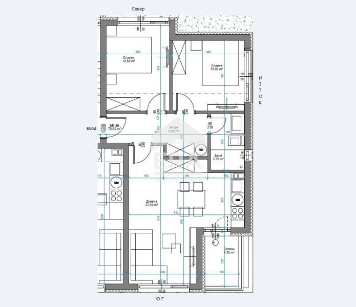 Тристаен ексклузивен апартамент за продажба, в новострояща се сграда н