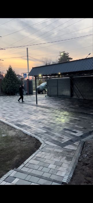 Укладка брустчтки