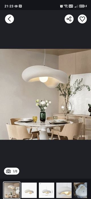 Висяща лампа стил wabi sabi 60*50 см Е27 нестандартна форма