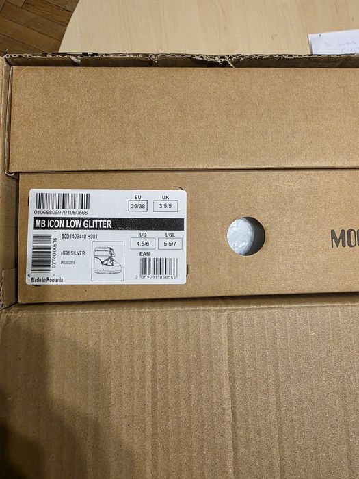 Moon Boot Icon Low Glitter Silver