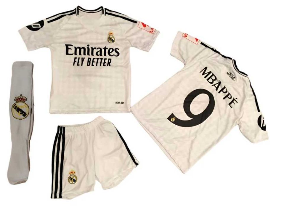 MBAPPE Мъжка и детска Футболна тениска + Комплекти Мбапе Реал Мадрид