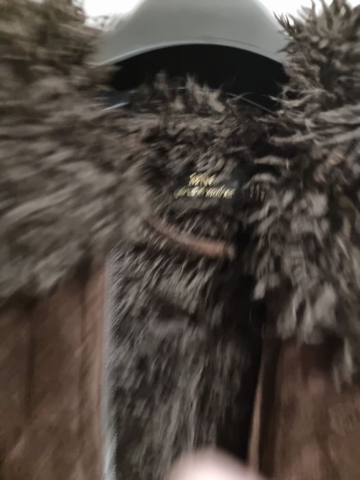 Geaca piele Mango imblanita