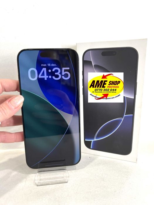 iPhone 16 Pro Max, 256GB/Black Titanium, impecabil!