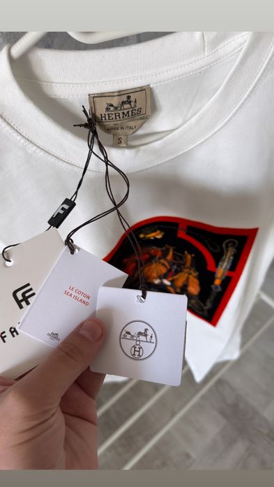Tricou Hermes LV Off White D&G