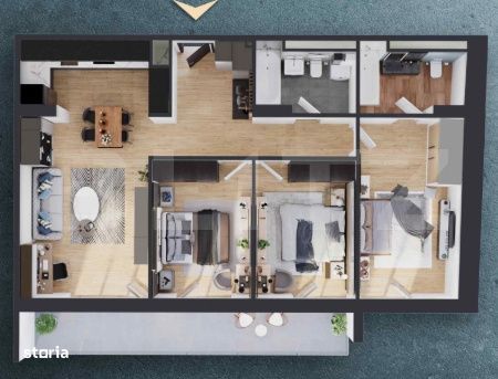 Apartament 4 camere, 95.60 mp, zona RIVUS, COMISION 0 — fotografia 1