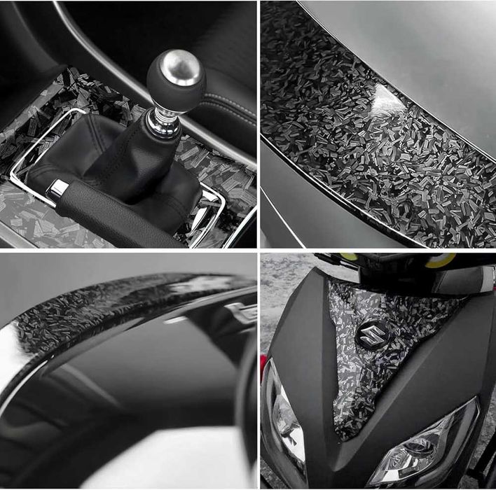 Висококачествено фолио Кован Carbon Silver за автомобил - 152х100см