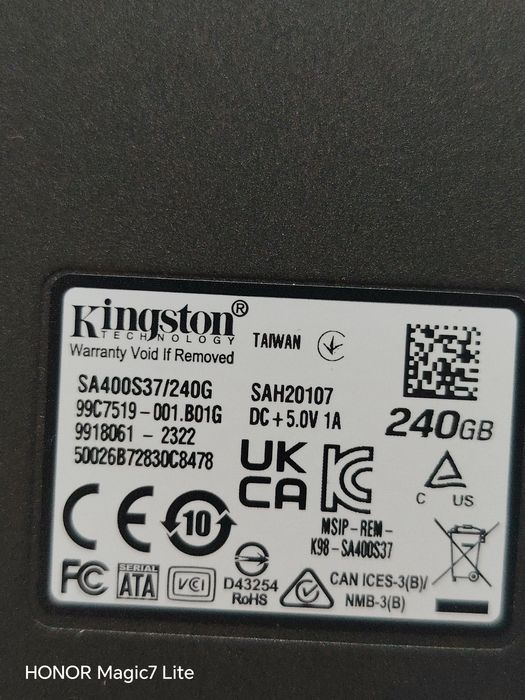 Solid-State Drive (SSD) KINGSTON A400, 240GB, SATA3, 2.5