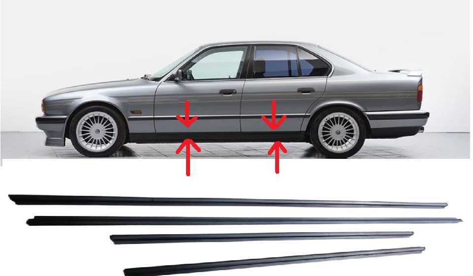 БМВ Е34 Долни Лайсни за врати BMW E34 Лайсна Гумени Нови Комплект