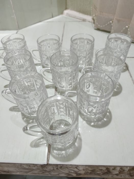 Кружки стеклянные 250мл для сока, пива, и других напитков-10 шт. СССР