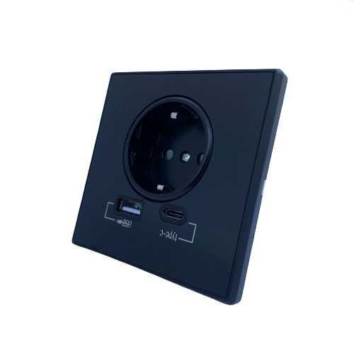 Priza Electrica cu USB Type C si USB A - Incarcare Telefon si Tableta