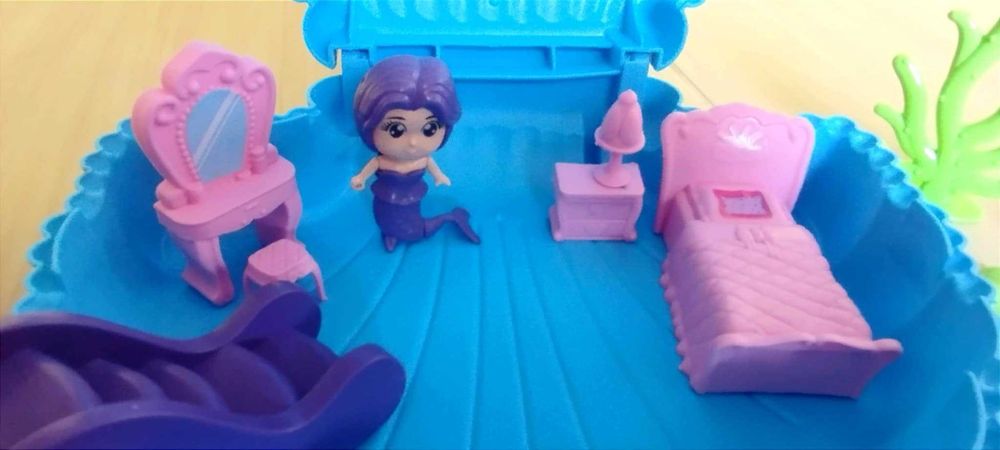 Мида-къща на малка русалка с обзавеждане - за игра