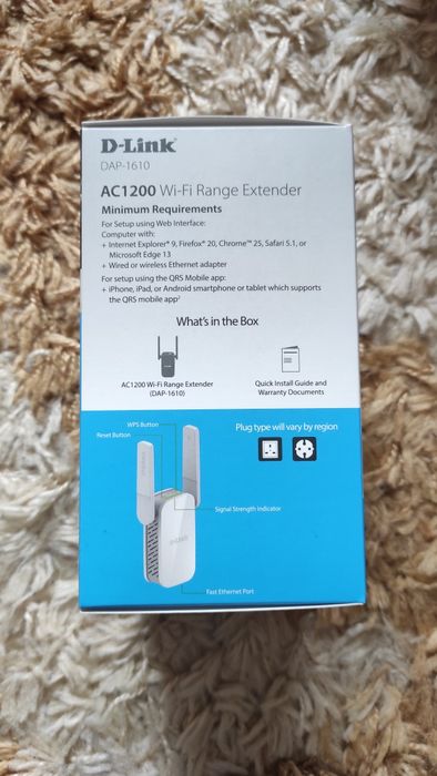 D-Link AC1200 WiFi разширител на обхват DAP-1610