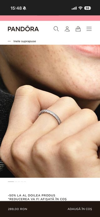 Inel Pandora nepurtat mărimea 48
